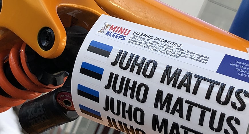 Kleepsude komplekt jalgrattale