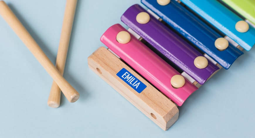 Väike sinine kleebitav nimesilt