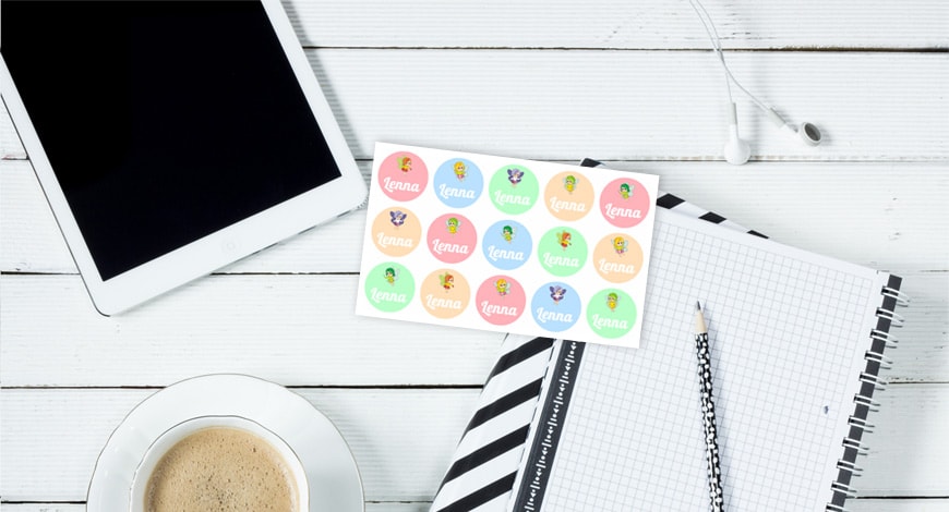 Väikesed ümmargused nimesildid