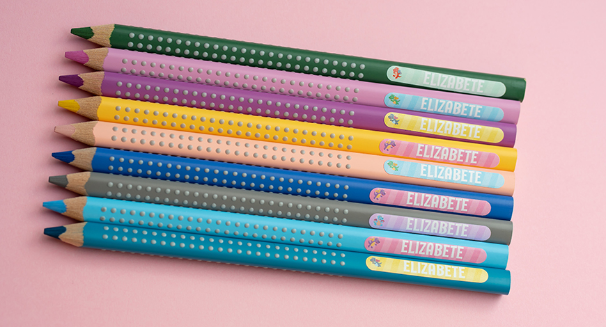 Vidēja lieluma vārda uzlīmes