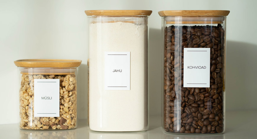 Sildid kuiv- ning maitsetainete purkidele